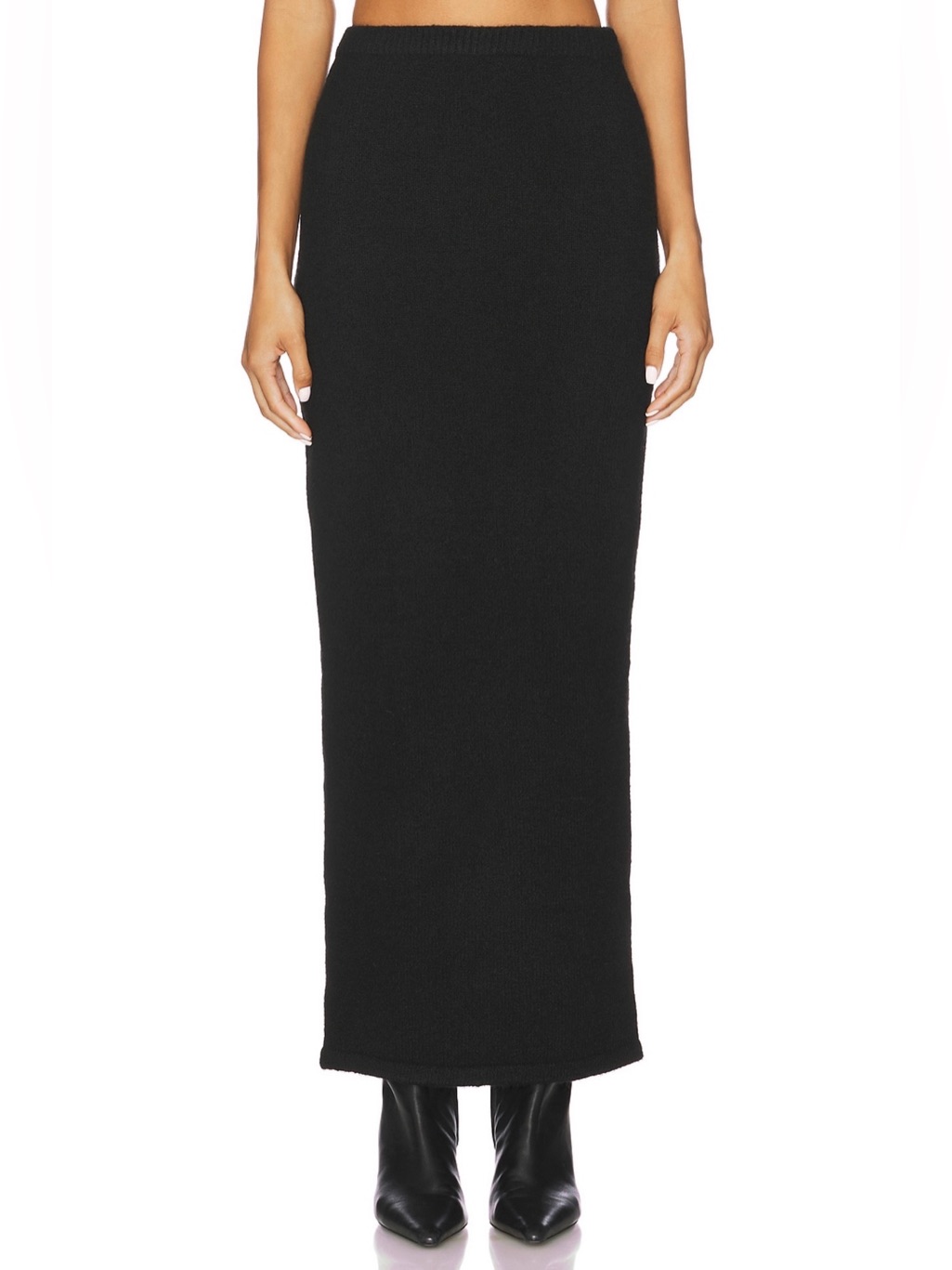 All The Ways Revolve Black Elsie High Waist Wool Blend Maxi Skirt Size Xs Nwt